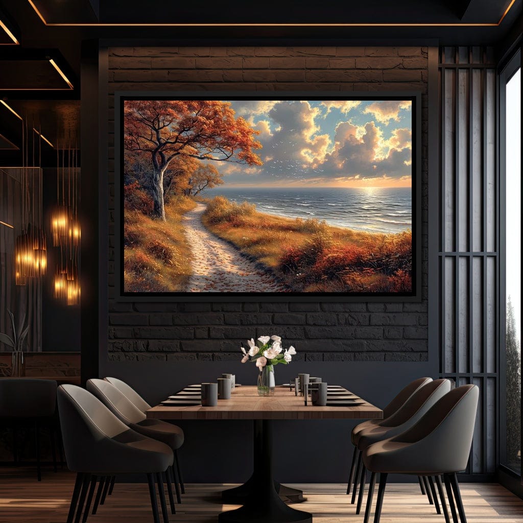 Autumn Seaside Reverie Canvas Wall Art