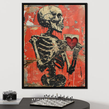 Romantic Skeleton 8 Canvas Wall Art