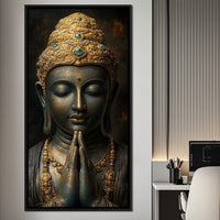 Golden Buddha Tranquility Canvas Wall Art