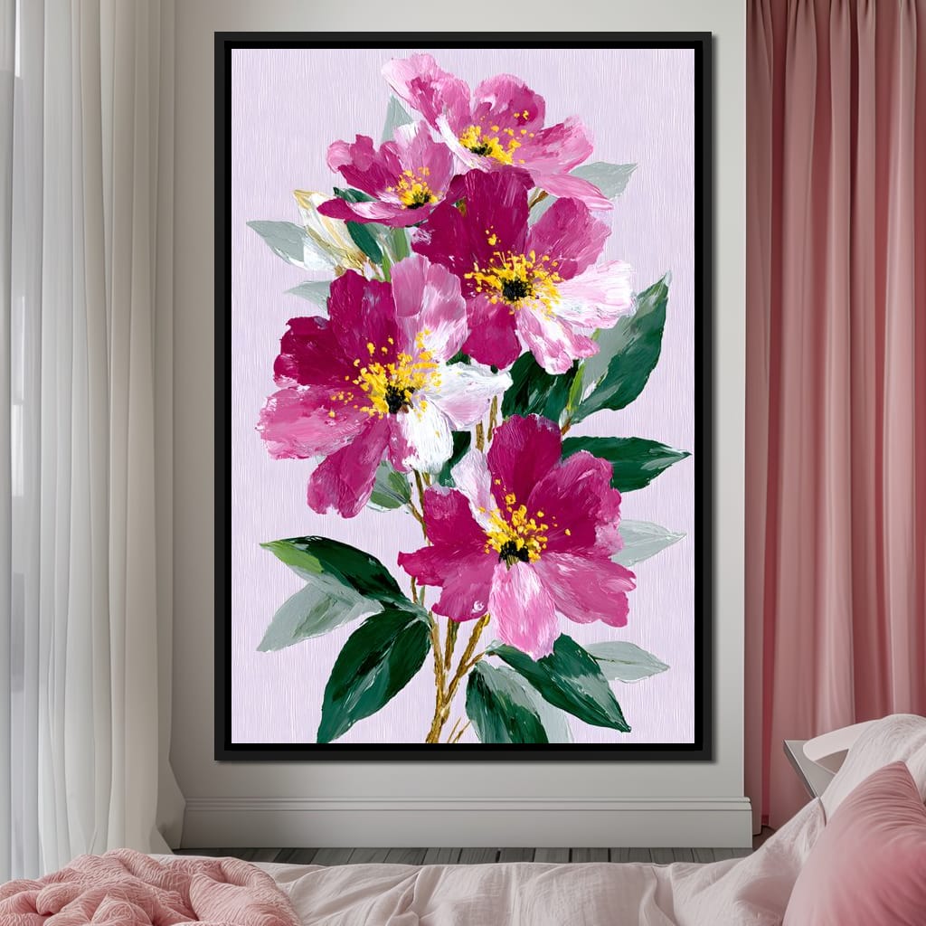 Pink Peony Garden Canvas Wall Art