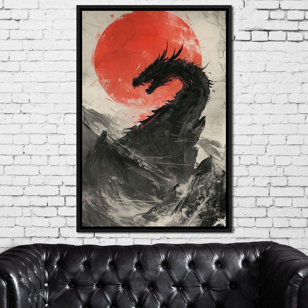Sunrise Dragon Sovereignty Canvas Wall Art