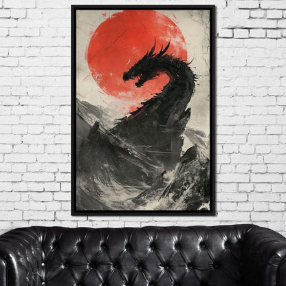 Sunrise Dragon Sovereignty Canvas Wall Art