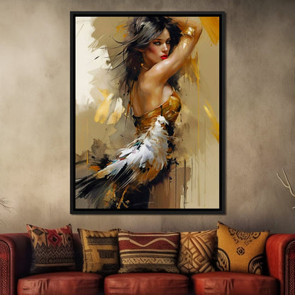 Female Portrait 068 Canvas Wall Art