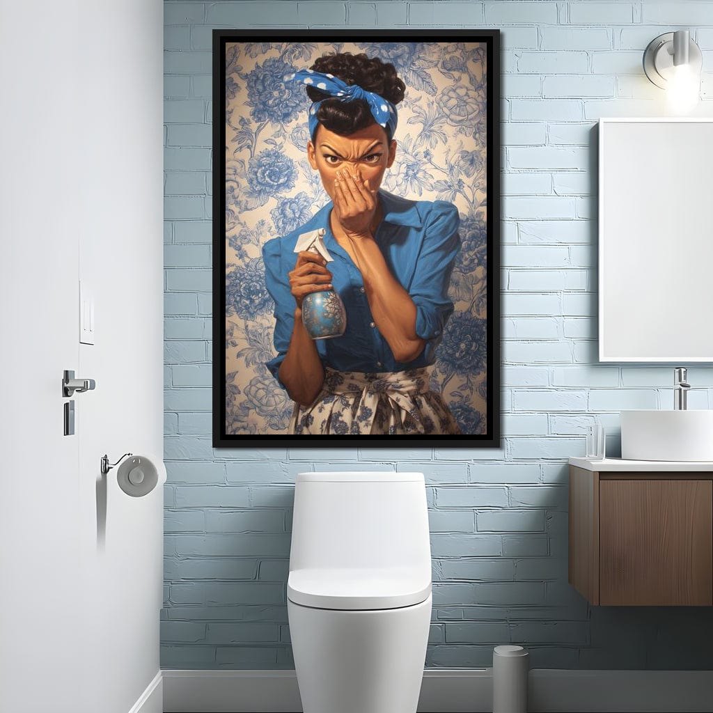 Bathroom Spray Clean Canvas Wall Art