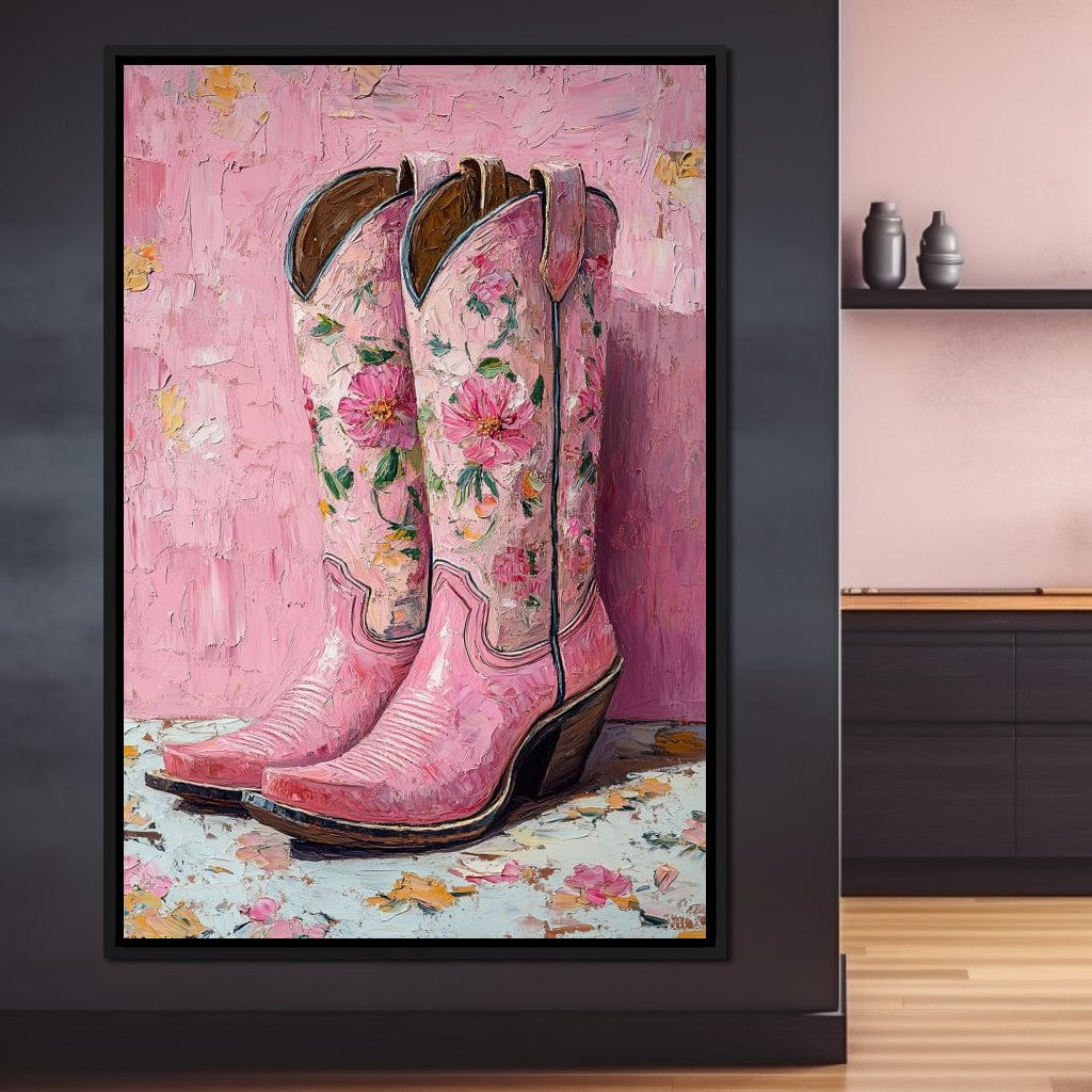Floral Western Romance Canvas Wall Art