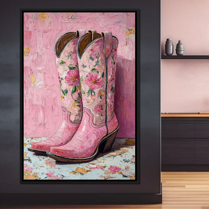 Floral Western Romance Canvas Wall Art