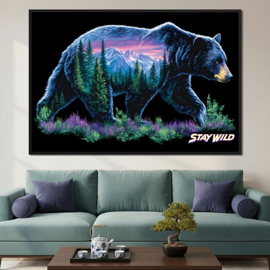 Mountain Spirit Bear Journey Canvas Wall Art