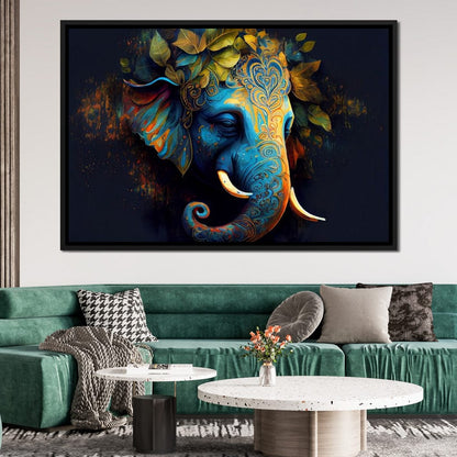 The Blue Elephant Canvas Wall Art