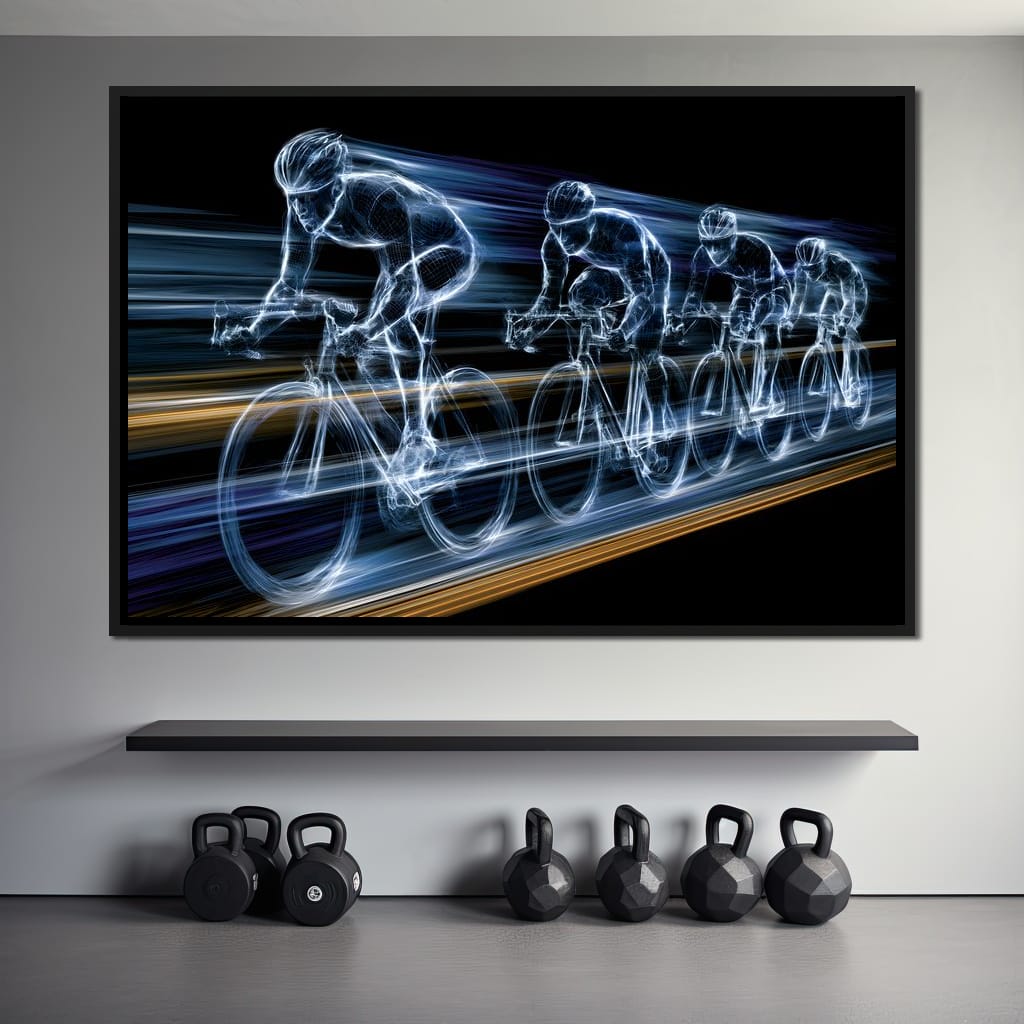Velocity of the Wireframe Peloton Canvas Wall Art