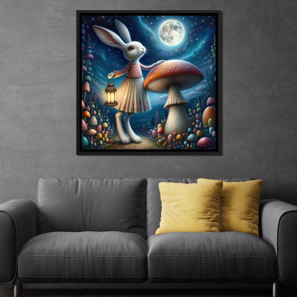 Whimsical Moonlight Meander Canvas Wall Art
