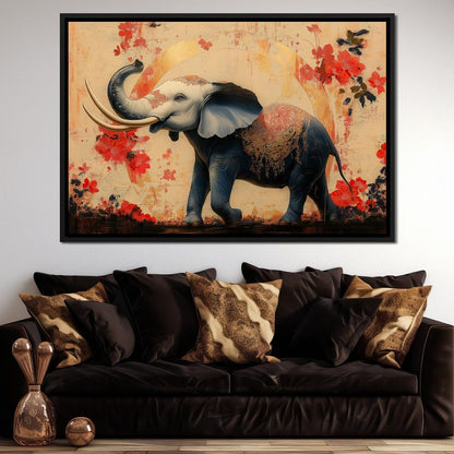 Elephant Radiant Elegance Canvas Wall Art