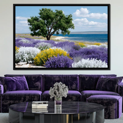 Coastal Meadow Lavender Tree Canvas Wall Art