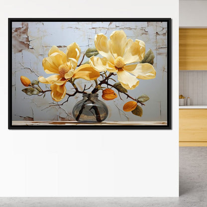 Yellow Magnolia Tree 6 Canvas Wall Art