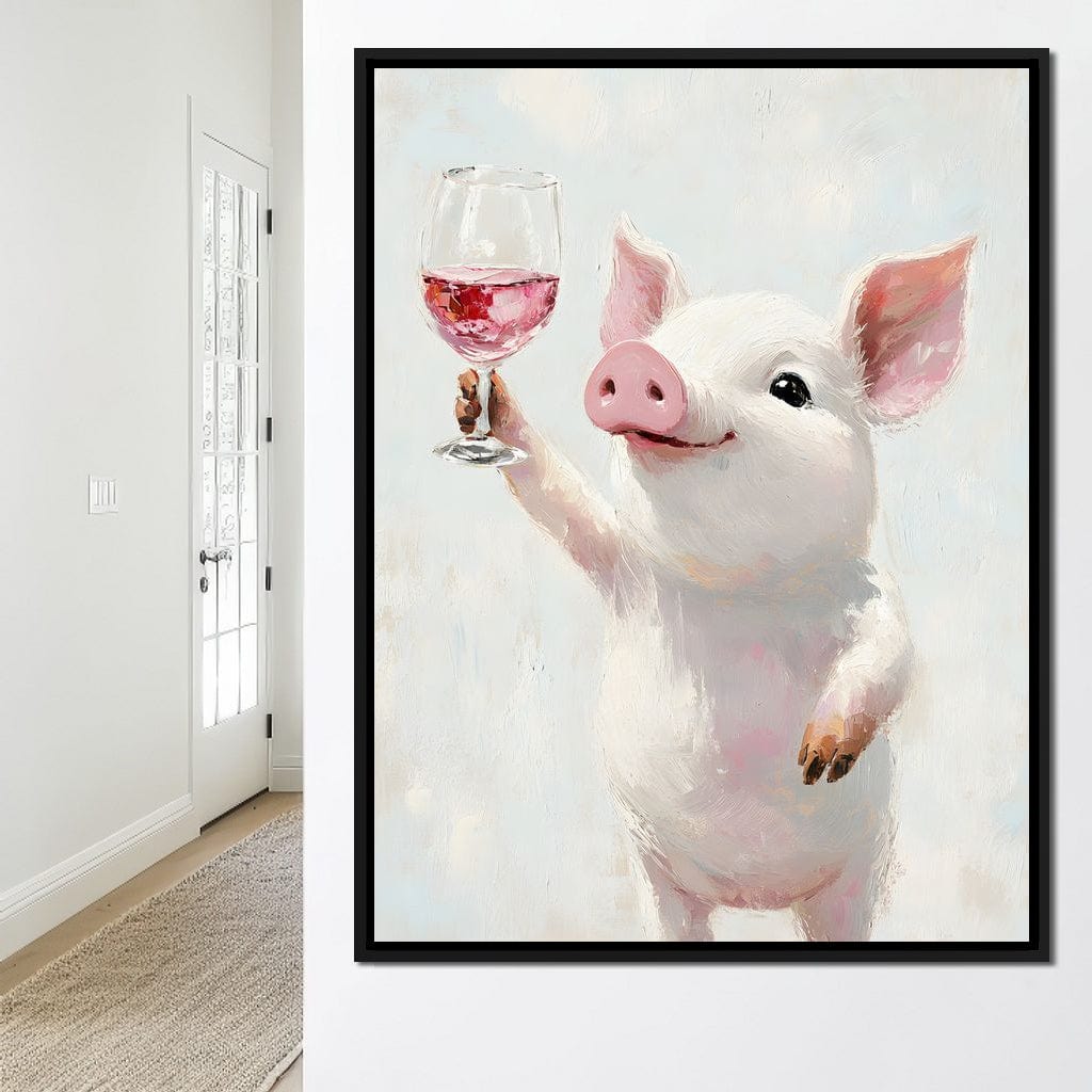 Porcine Toast of Joy Canvas Wall Art