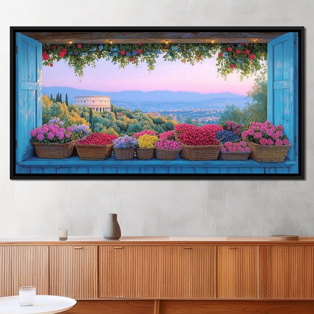 Tuscan Garden Splendor Vista Canvas Wall Art