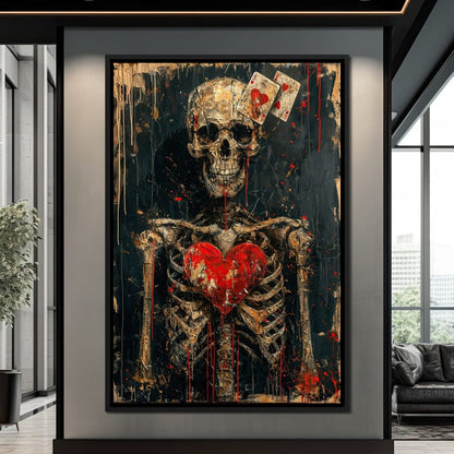Romantic Skeleton 4 Canvas Wall Art