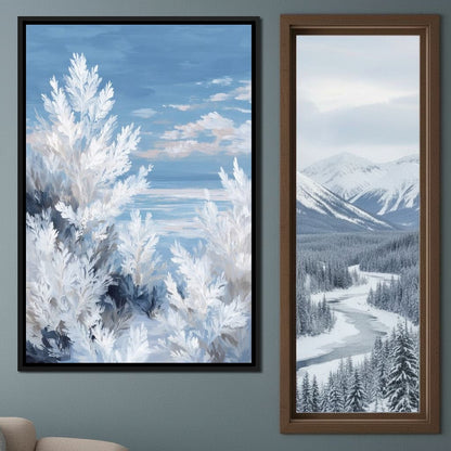 Frosted Seaside Botanicals Canvas Wall Art
