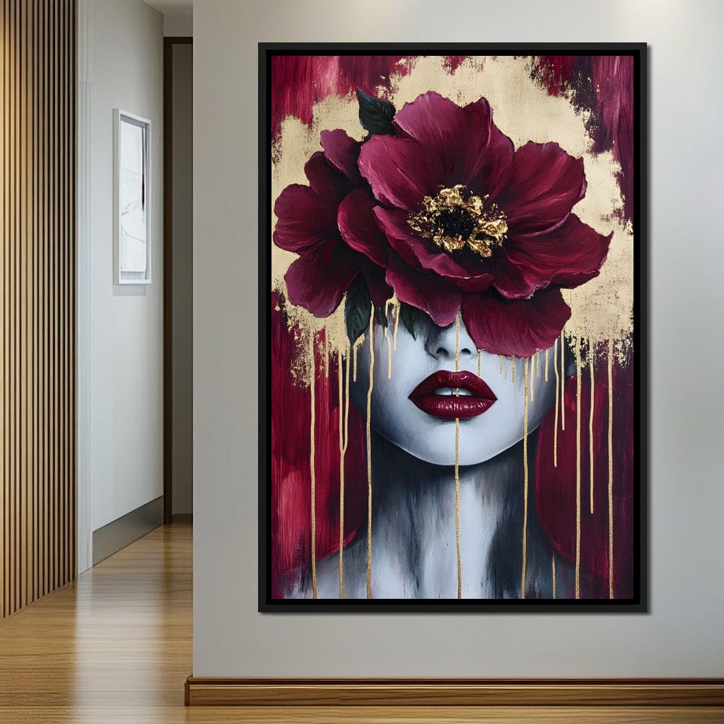 Golden Petals Silent Beauty Canvas Wall Art