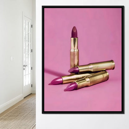 Lipstick Bullet Canvas Wall Art