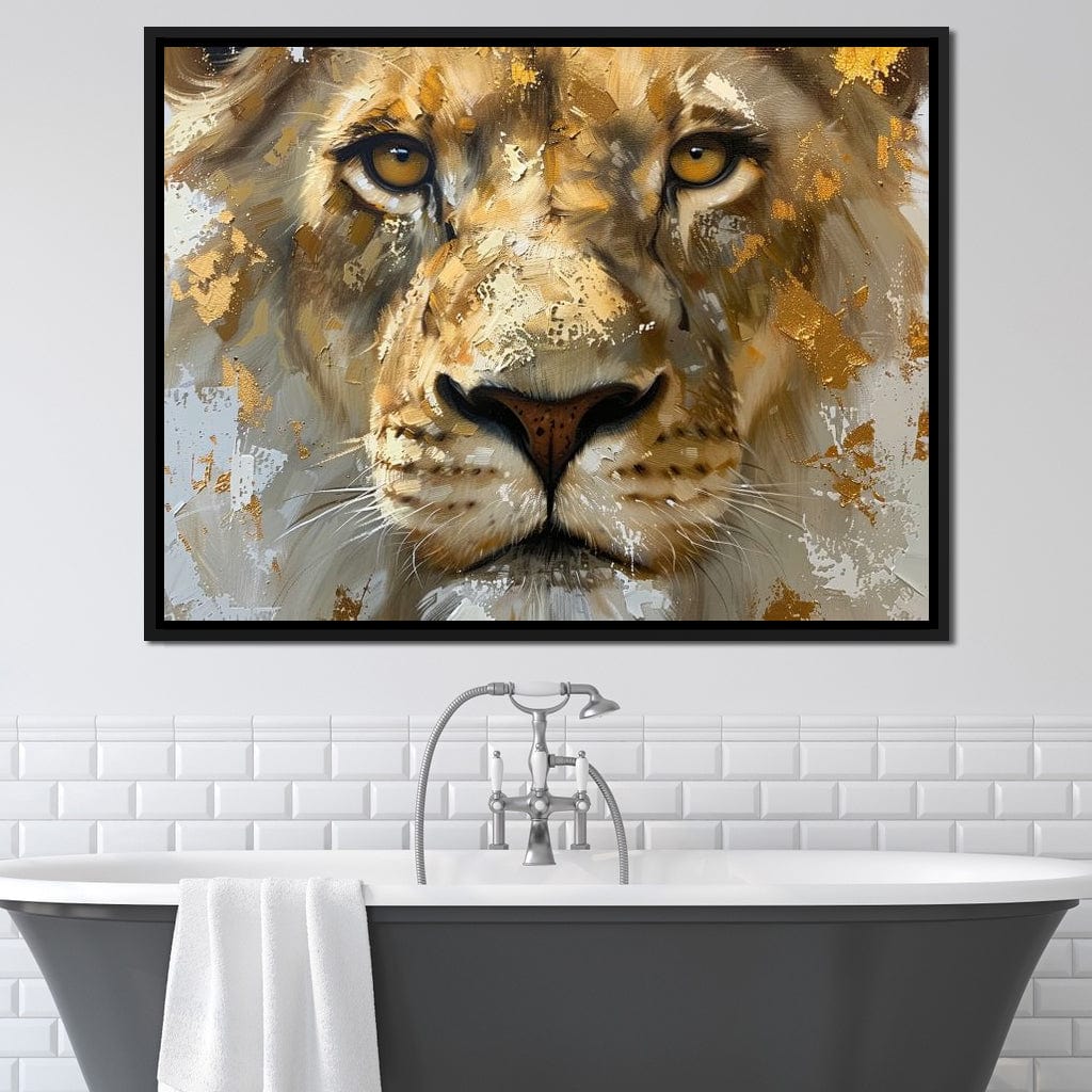 Golden Gaze of the Sovereign Canvas Wall Art