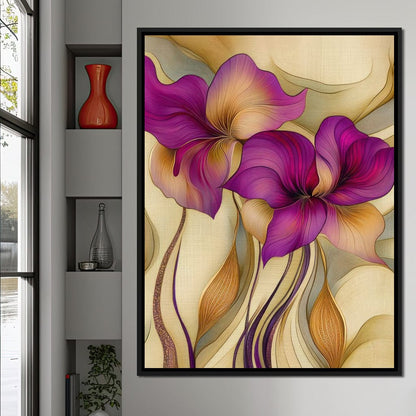 Velvet Blooms Canvas Wall Art