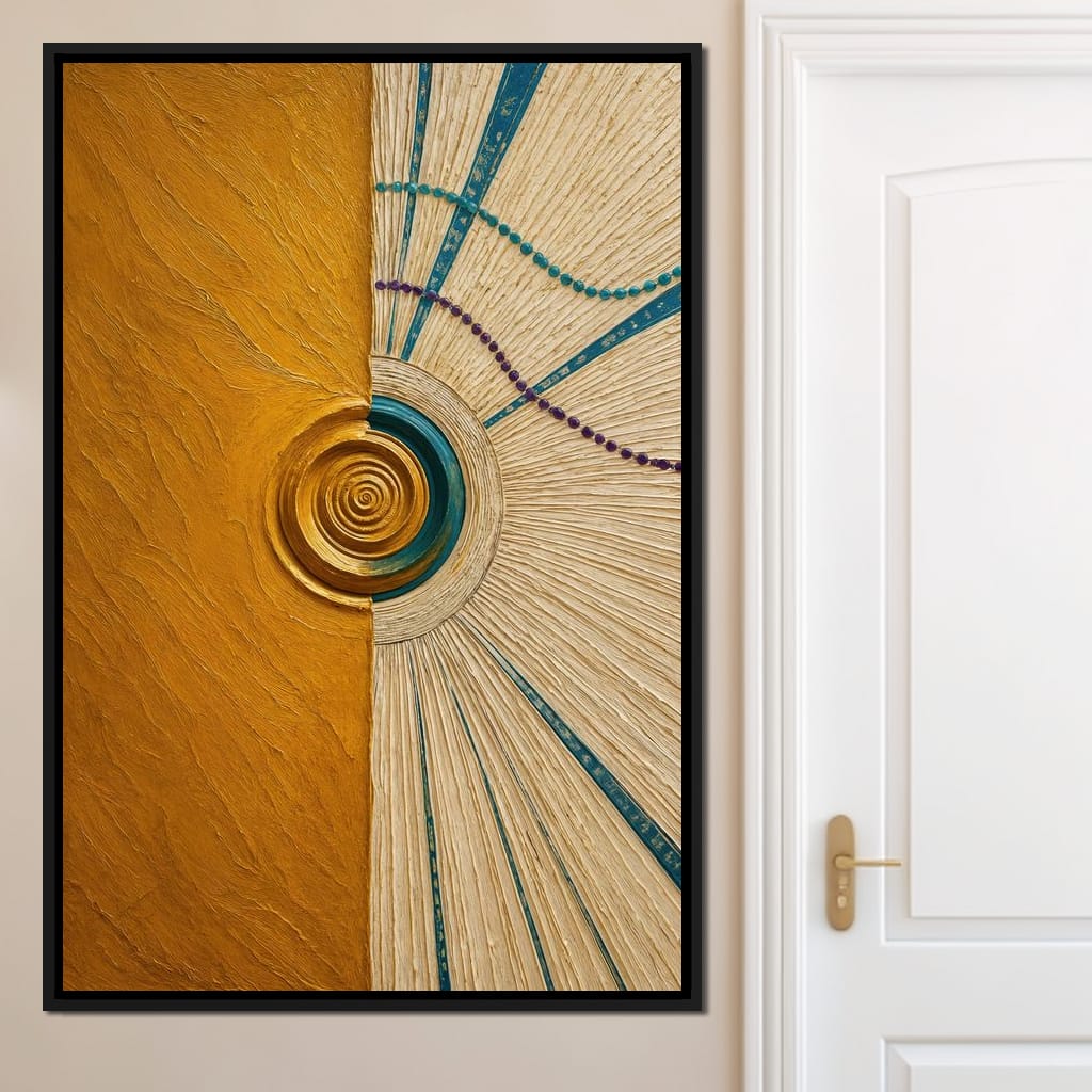 Meditative Sunform Canvas Wall Art