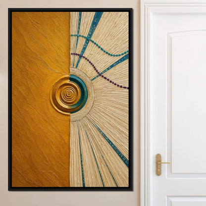 Meditative Sunform Canvas Wall Art