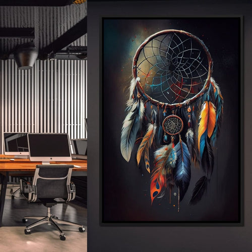 Dreamcatcher & Feathers Canvas Wall Art