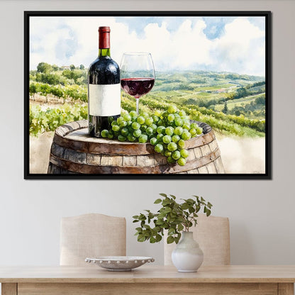 Vineyard Landscape Canvas Wall Art