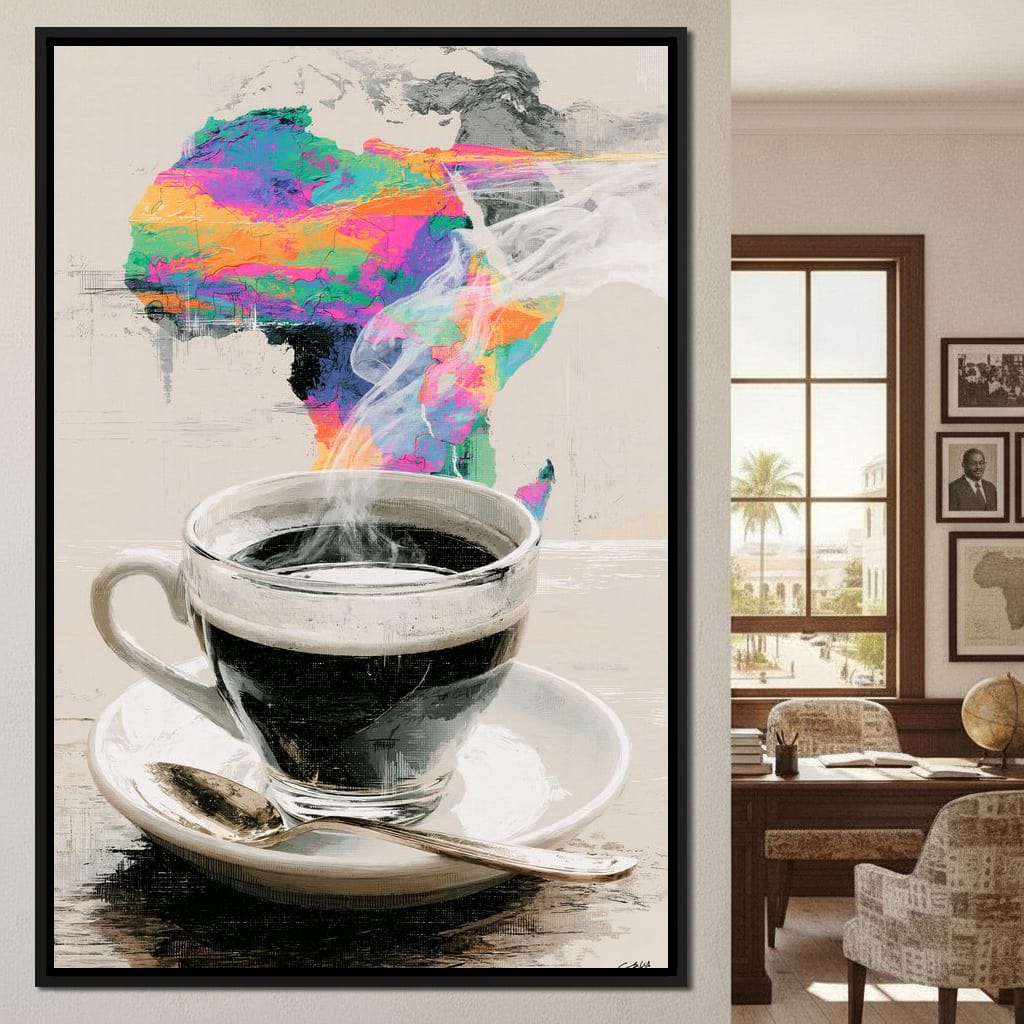 Morning Brew Across the Continent Canvas Wall Art