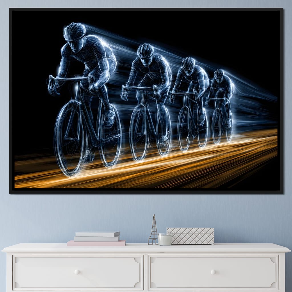 Kinetic Pulse of the Peloton Canvas Wall Art