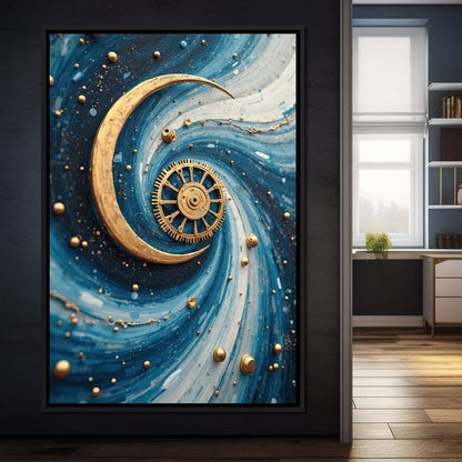 Celestial Clockwork Symphony Canvas Wall Art