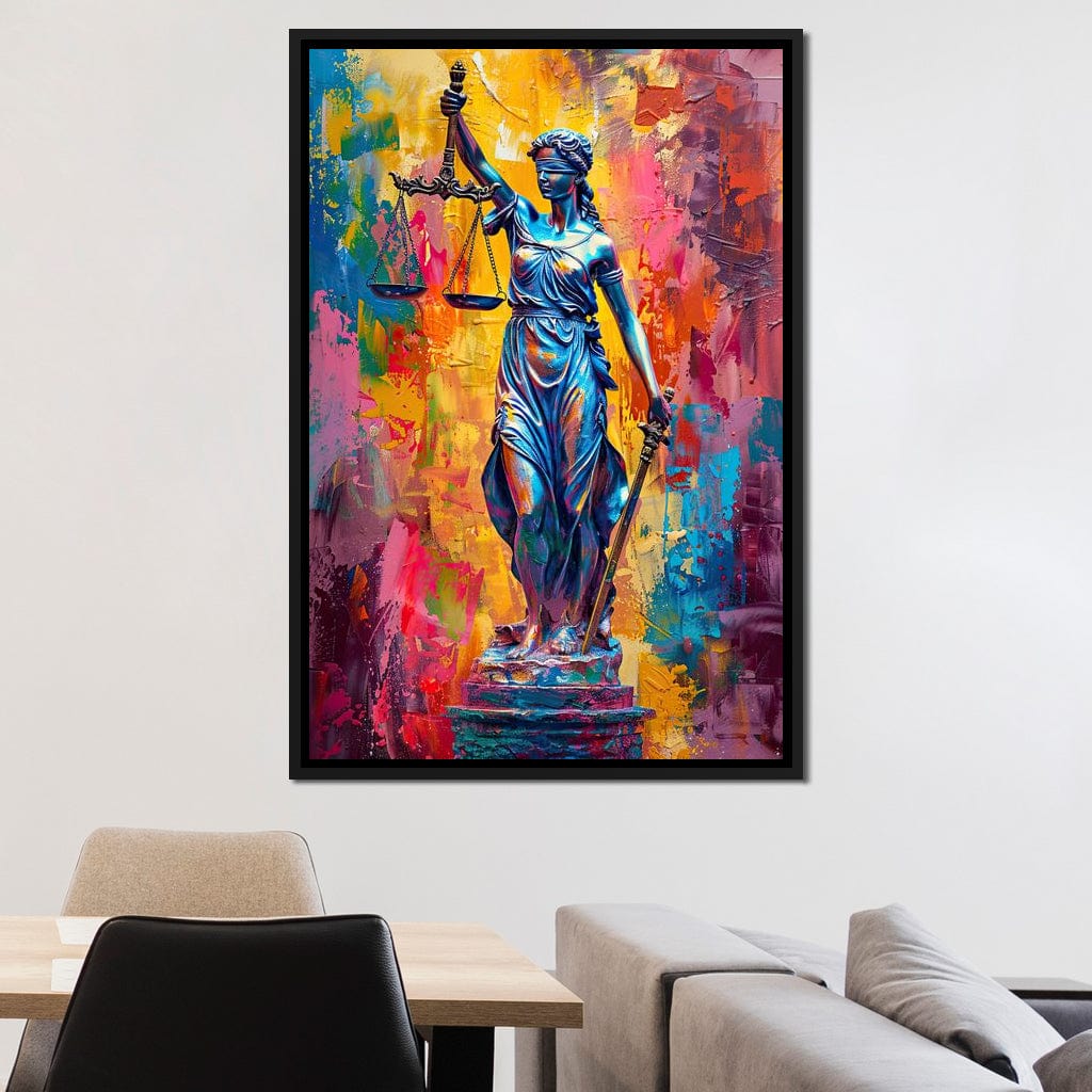 Justice Amongst Colors Reign Canvas Wall Art