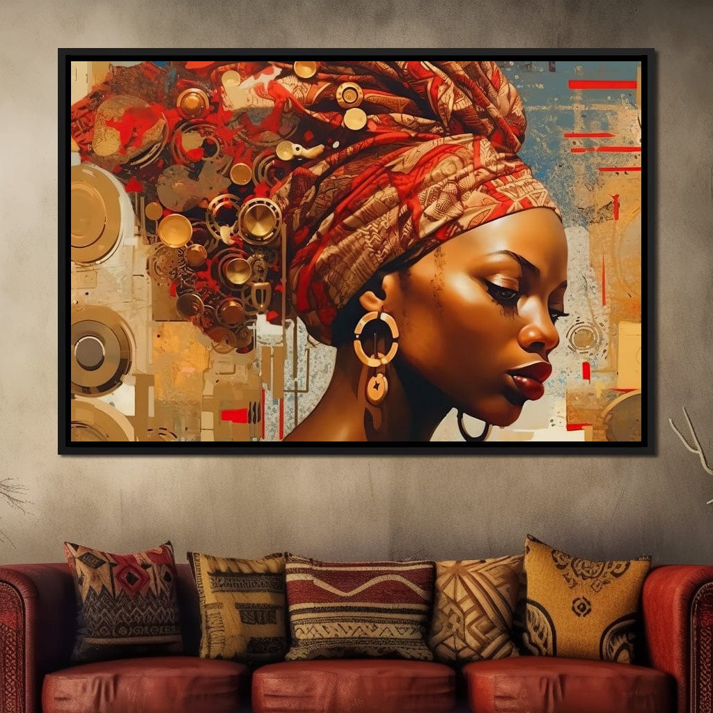 African Portrait Dingane Canvas Wall Art