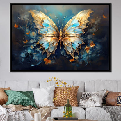 Ethereal Monarch's Flight Canvas Wall Art