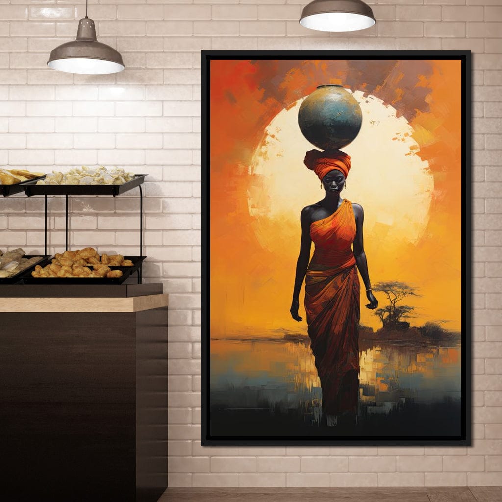 Amber Balance Horizon Canvas Wall Art