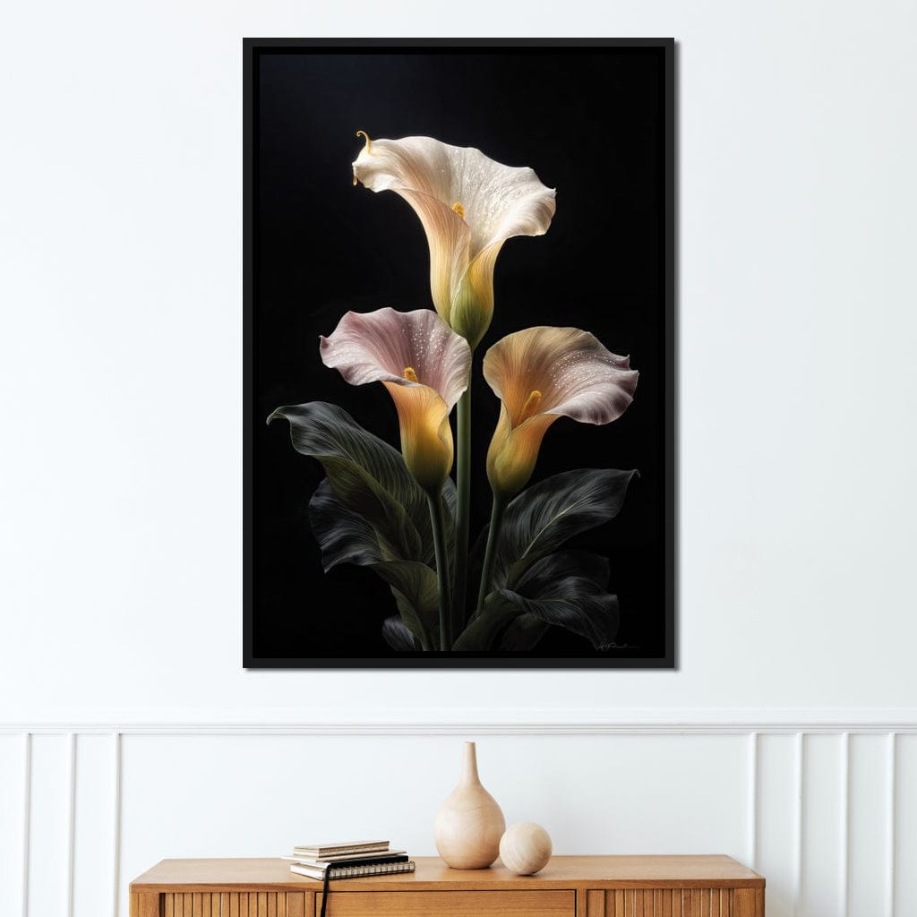 Whisper of Ivory Lilies Canvas Wall Art