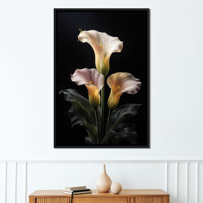 Whisper of Ivory Lilies Canvas Wall Art