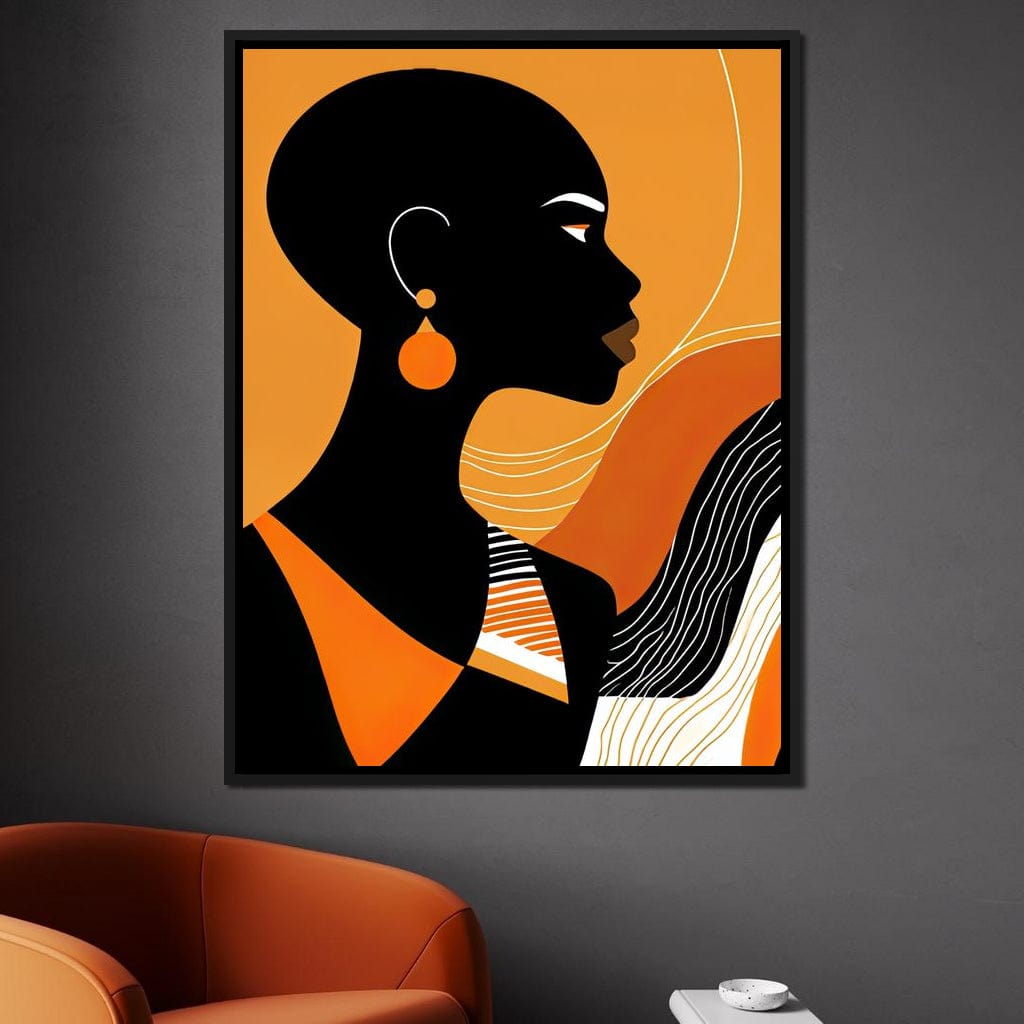 Bold in Amber Canvas Wall Art