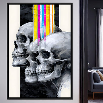 Trilogy of Modern Mortality Canvas Wall Art