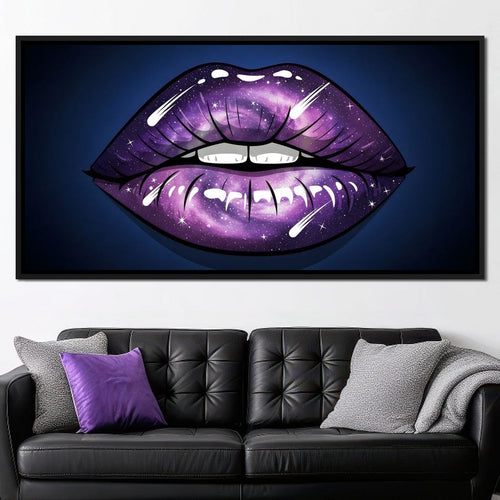 Galactic Kiss Enchantment Canvas Wall Art