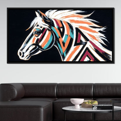 Prismatic Stallion Spirit Canvas Wall Art