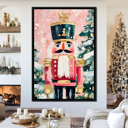 Festive Nutcracker Snow Parade Canvas Wall Art