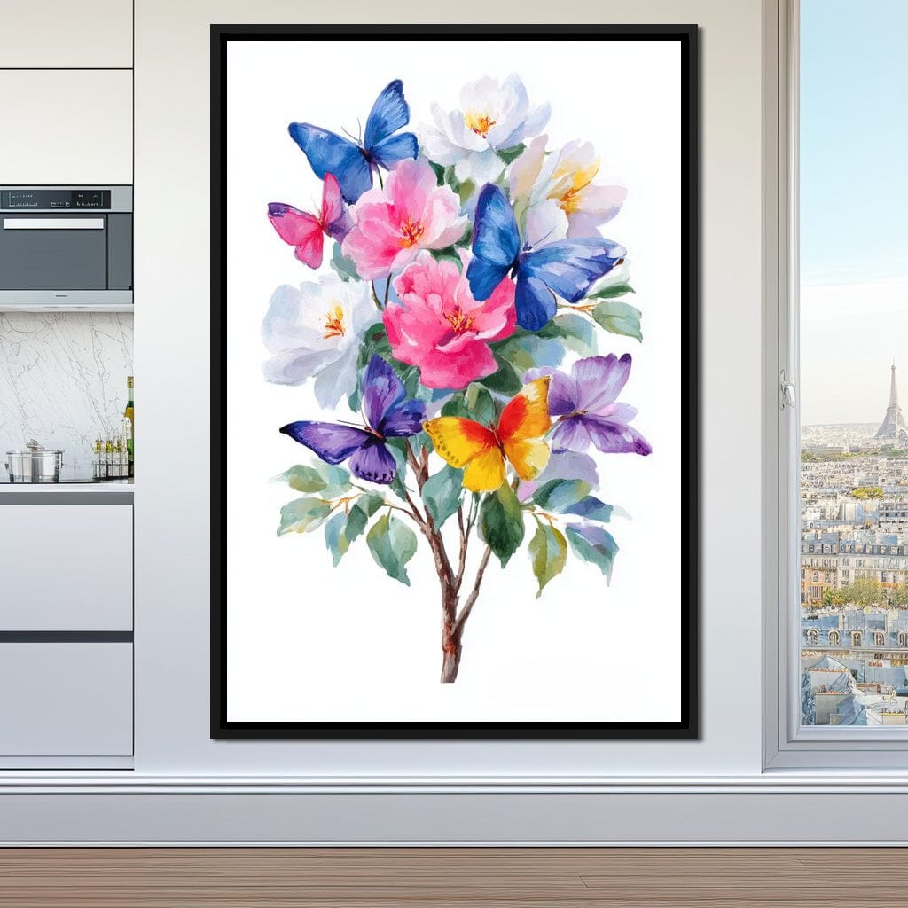 Butterfly Garden Bouquet Sale Canvas Wall Art