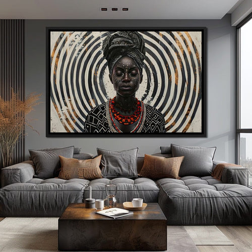 Spirals of Serenity Queen Canvas Wall Art