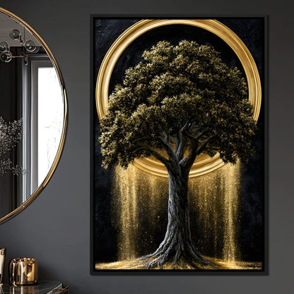 Gilded Roots of Eternal Radiance Canvas Wall Art