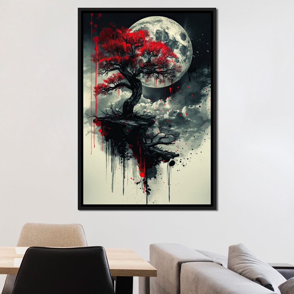 Lunar Blossom Drifts Canvas Wall Art