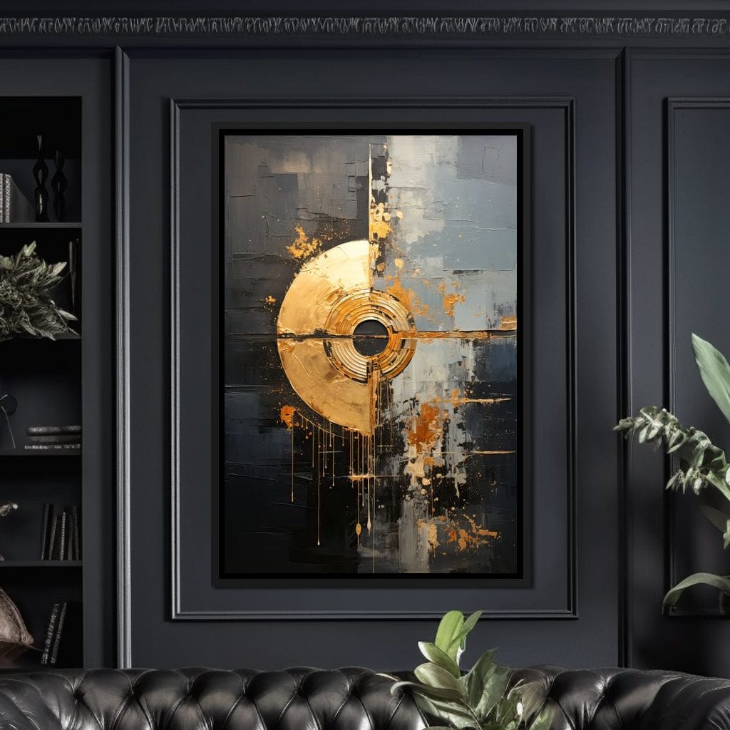 Eclipse in Golden Splendor Canvas Wall Art