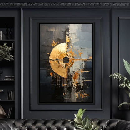 Eclipse in Golden Splendor Canvas Wall Art