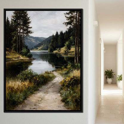 Pine Valley River Pathway Canvas Wall Art
